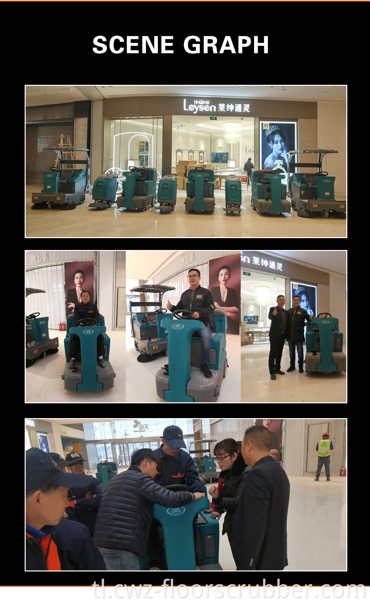 Electric Industrial Concrete Floor Ride sa Floor Scrubber Machine.